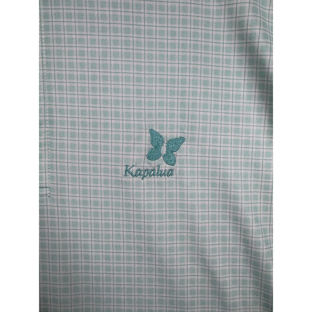 FootJoy Mens XXL Green Grid Short‎ Sleeve Golf Polo Shirt Kapalua Logo FJ XXL - Picture 2 of 10